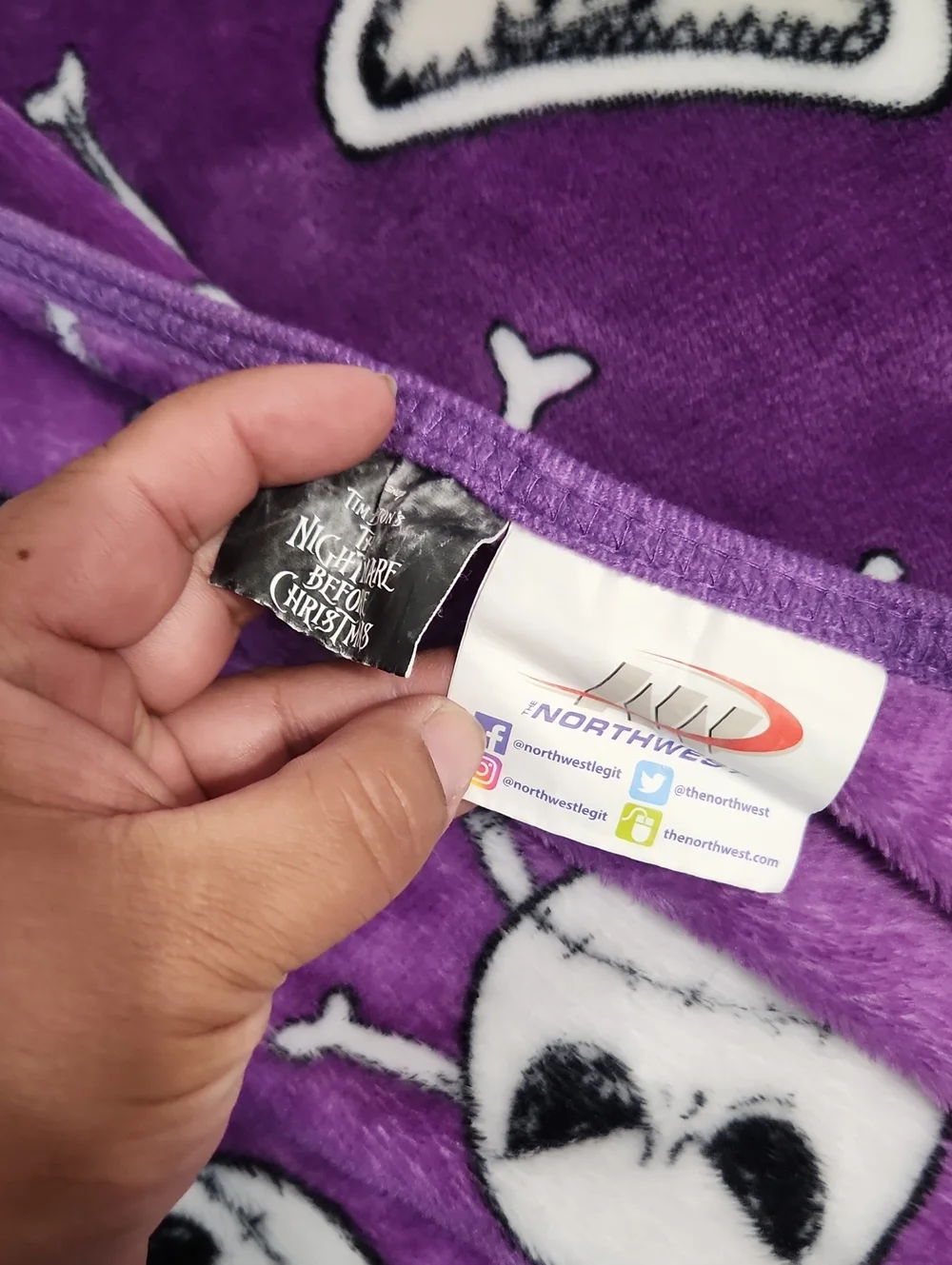 Disney Jack Skellington Plush Throw Blanket